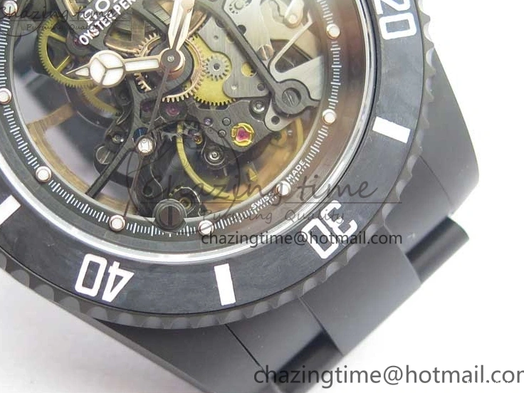 0523 Submariner 116610 Andrea Pirlo DLC ROF Best Edition Carbon Bezel on Skeleton DIal SA QuickDry 2790